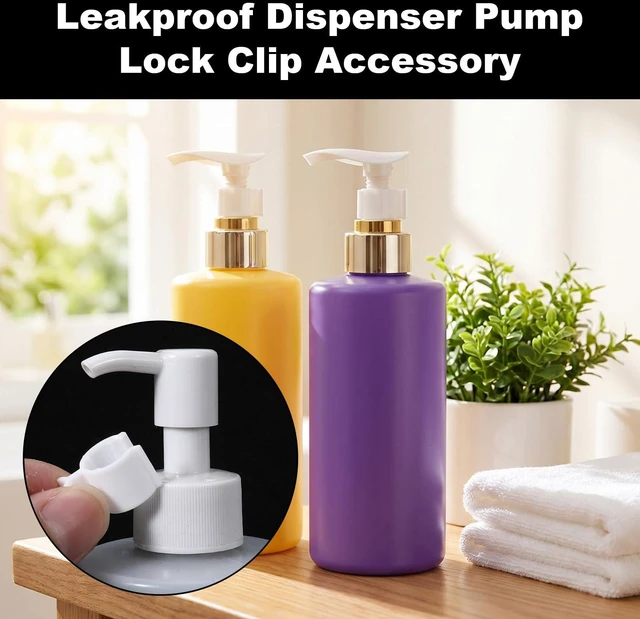 Alt view image 6 of 7 - 10Pcs Leakproof Pump Lock Clip, Plastic Pump Bottle Travel Lock Clip for Shampoo Lotion Cleansing Oil Bottles Travel Friendly Leak Locks Clamp for Makeup