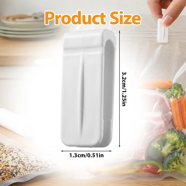 Alt view image 2 of 7 - 20 Pcs Vacuum Storage Bags Sealing Clip, Reusable Zipper Labor Saver Sliding Grip Space Saver Sealer Bag Clips for Clothes Bedding Food Preservation