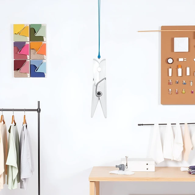 Alt view image 4 of 7 - 20pcs Clear Plastic Clothes Pins,Clothes Line String Clips, Mini Clothes Pins Photo Paper Peg Pins Craft Clips, Storage and Organization (2.5cm)