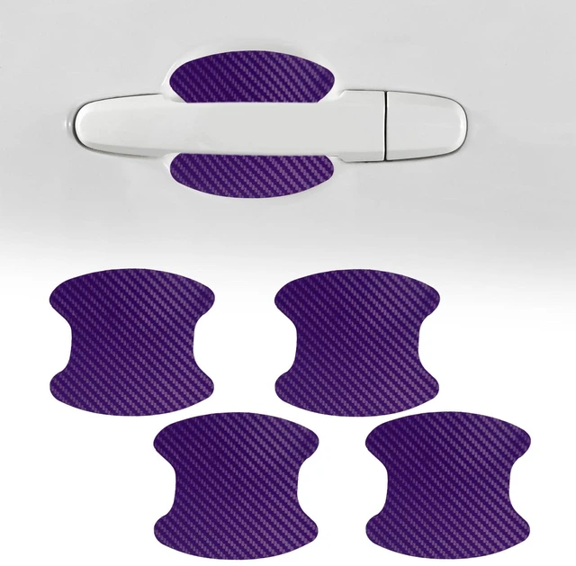 Main image of 4PCS Car Door Handle Cup Scratch Protector, Car Door Handle Sticker, Scratch Auto Door Protective Film, Car Accessories Car Door Handle Protective Films Universal for Cars (Purple, 4PCS)