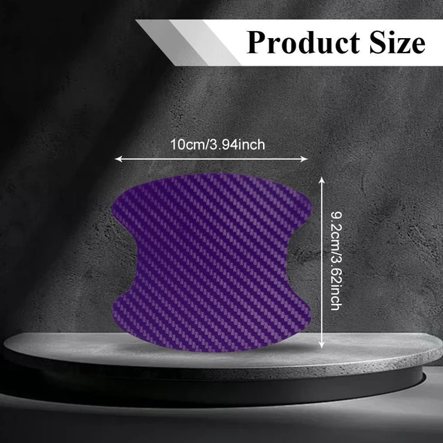 Alt view image 2 of 7 - 4PCS Car Door Handle Cup Scratch Protector, Car Door Handle Sticker, Scratch Auto Door Protective Film, Car Accessories Car Door Handle Protective Films Universal for Cars (Purple, 4PCS)