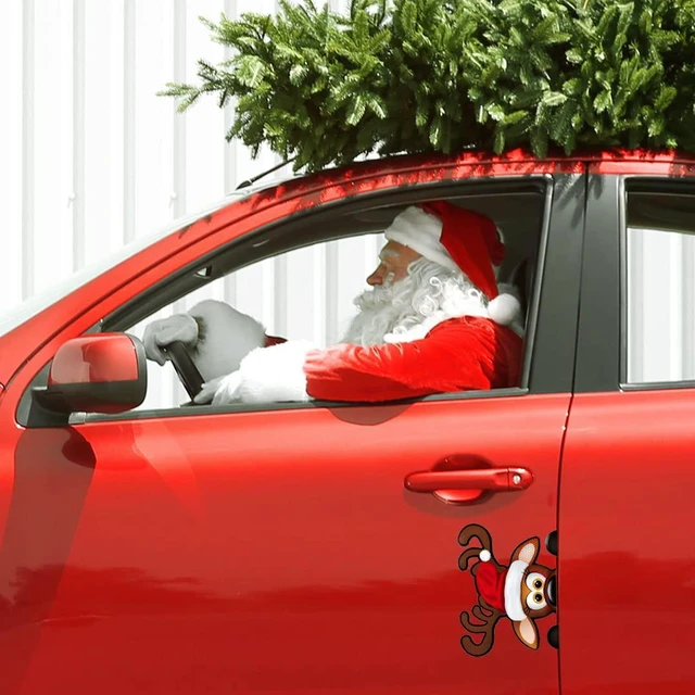 Alt view image 2 of 7 - Bigtime Signs Jumbo Reflective Magnetic Santa's Helper Reindeer Face Car Decorations Kit - Funny Holiday Automotive Magnet (Reindeer)