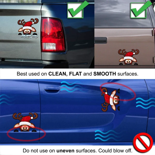 Alt view image 5 of 7 - Bigtime Signs Jumbo Reflective Magnetic Santa's Helper Reindeer Face Car Decorations Kit - Funny Holiday Automotive Magnet (Reindeer)