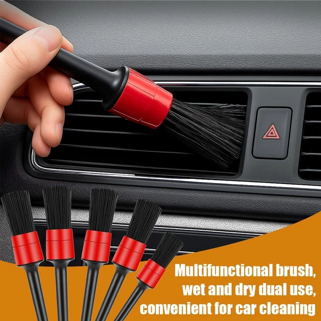 Alt view image 3 of 6 - SWPHRT 10PCS Car Detailing Brush Set, Vehicle Interior Cleaning Kit Includes Steel Wire and Air Vent Brushes, Automotive Detail Dusting Cleaner Tool Set, Universal for Most Vehicles