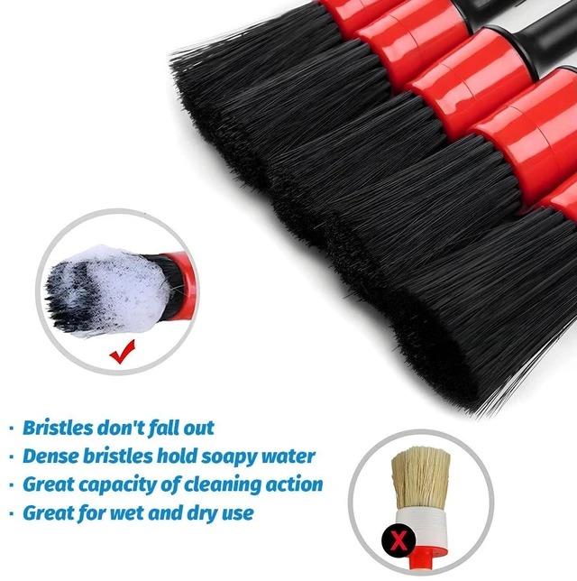 Alt view image 4 of 6 - SWPHRT 10PCS Car Detailing Brush Set, Vehicle Interior Cleaning Kit Includes Steel Wire and Air Vent Brushes, Automotive Detail Dusting Cleaner Tool Set, Universal for Most Vehicles