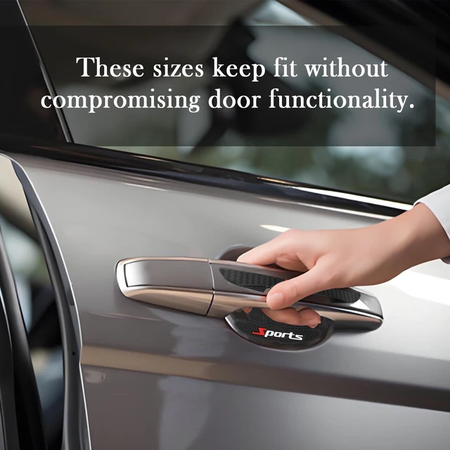 Alt view image 7 of 7 - 8PCS Car Door Protectors Kit with 4 Auto Knob Protectors&4 Bowl Sticker | Stylish Sports Car Door Handle Scratch Protector,Automotive Exterior Accessories for Most Vehicles