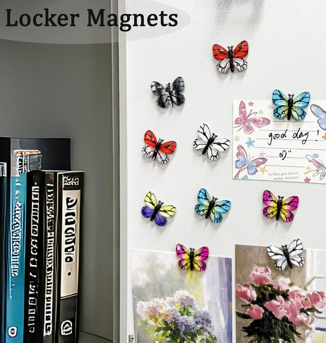 Alt view image 5 of 7 - Tandarui Butterfly Magnets Refrigerator for Whiteboard,Small Cute Magnets | 12Pcs Strong Fridge Magnets Cute for Loker,Kitchen,Office, Classroom,Home Decor, Ideal Holiday Birthday Gift for Friends