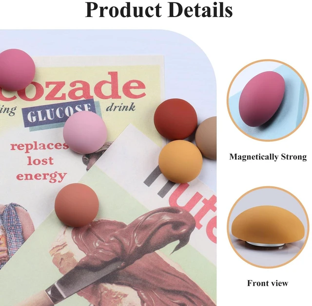 Alt view image 3 of 7 - DUJEQM Fridge Magnets - 6PCS Small Strong Mini Cute Magnet, Heavy Duty Refrigerator Magnets, Colorful Mushroom Magnet for Whiteboard Locker Kitchen Class Office - Decorative Small Magnets, 6 Colors
