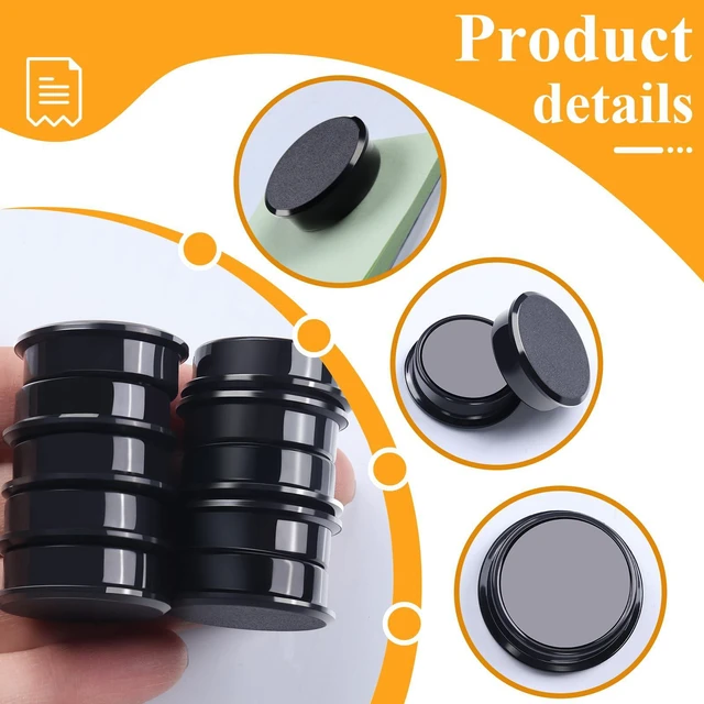 Alt view image 2 of 7 - QOJOPU Fridge Magnets - 20PCS Strong Round Black Refrigerator Magnets, Small Heavy Duty Magnets for Whiteboard, Locker, Office, Kitchen, Classroom, Mini Cute Magnet - Decorative Funny Magnetic Dots