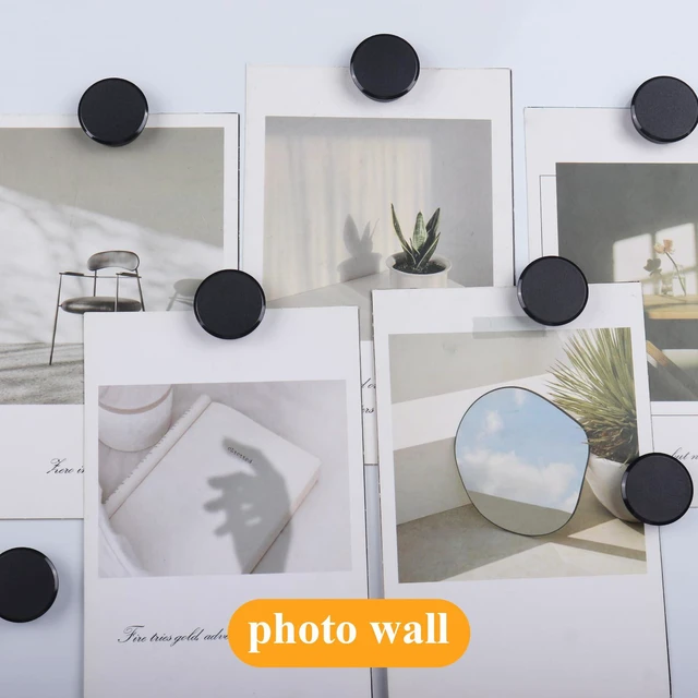 Alt view image 6 of 7 - QOJOPU Fridge Magnets - 20PCS Strong Round Black Refrigerator Magnets, Small Heavy Duty Magnets for Whiteboard, Locker, Office, Kitchen, Classroom, Mini Cute Magnet - Decorative Funny Magnetic Dots