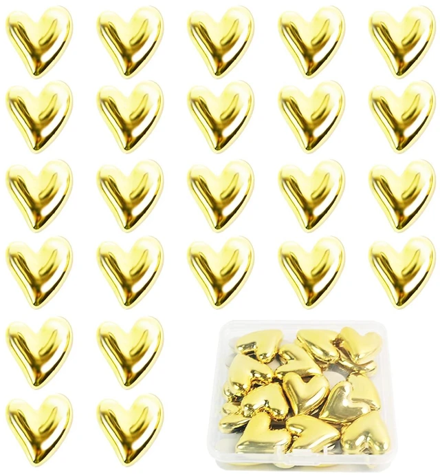 Main image of AUUTI 24pcs Cute Fridge Magnets - Heart Decorative Magnets | for Refrigerator, Whiteboard, Cabinet & Locker - Decorative Magnets for Classroom, Kitchen & Office and Home Adults