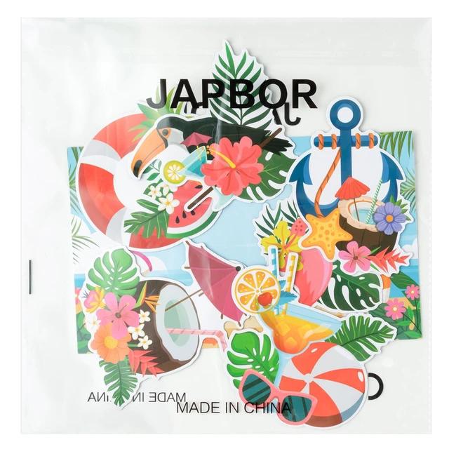Alt view image 7 of 7 - JAPBOR Cruise Door Decorations Magnetic - 7PCS Tropical Hawaii Cruise Magnet, Summer Beach Car Ship Cabin Refrigerator Magnets Decal, Flamingo Coconut Drink Fridge Stickers for Carnival Party Decor