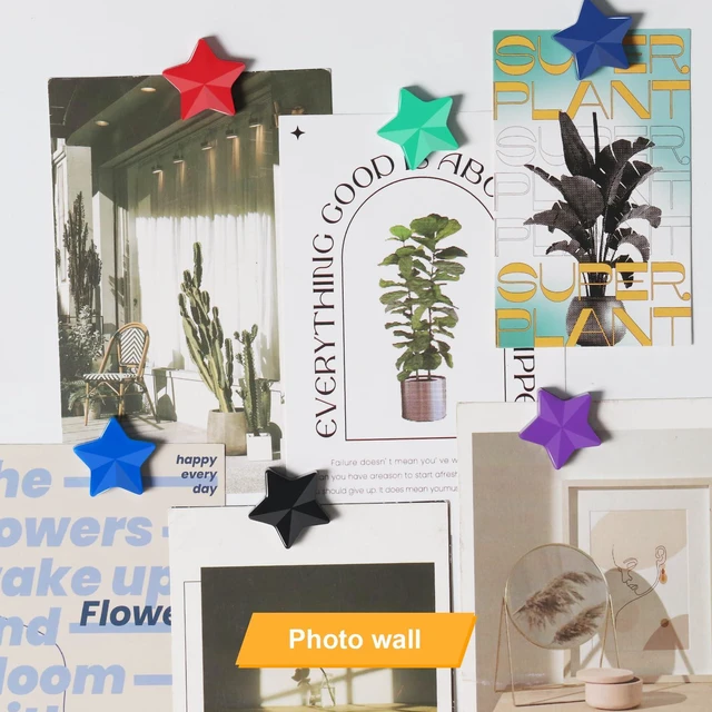 Alt view image 5 of 7 - ZDZBLX Fridge Magnets, 10 Pack Colorful Strong Refrigerator Magnets, Small Star Decorative Magnets for Whiteboard, Locker, Classroom, Office, Heavy Duty Mini Magnet,Cute Magnet for School, Home Decor