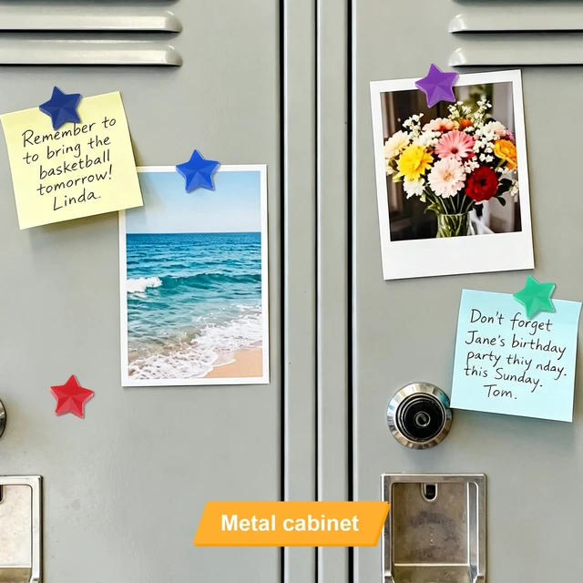 Alt view image 7 of 7 - ZDZBLX Fridge Magnets, 10 Pack Colorful Strong Refrigerator Magnets, Small Star Decorative Magnets for Whiteboard, Locker, Classroom, Office, Heavy Duty Mini Magnet,Cute Magnet for School, Home Decor