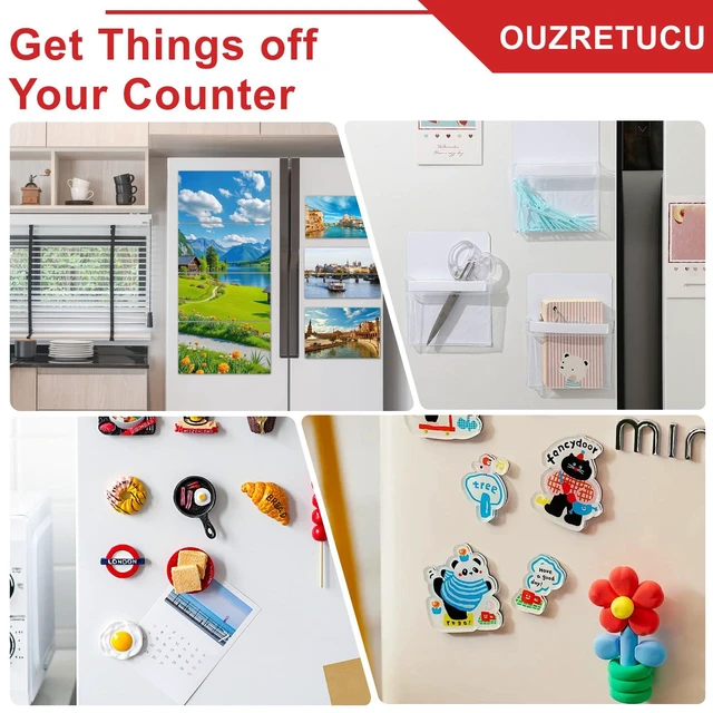 Alt view image 5 of 7 - OUZRETUCU Magnetic Strips with Adhesive Backing,5 Pack Strong Self Sticky Back Magnet Tapes - 3" x 0.79" (75 x 20 x 2 mm), Flexible Durable Stick on Magnets for Fridge, DIY, Crafts, Teacher, Photo