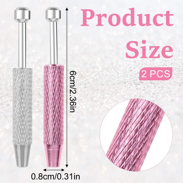 Alt view image 2 of 7 - 2 Pcs Piercing Ball Grabber Tool, Piercing Changing Tools 4-Claw Pick Up Piercing Ball Holder, Gem Tweezers Piercing Jewelry for Jewelry Craft Small Parts Pickup(Silver+Pink)