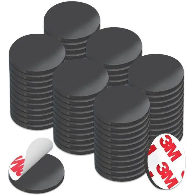 Main image of Small Magnets with Adhesive Backing for Crafts,Self Sticky Magnetic Sticker,Round Adhesive Dot Magnets for Classroom (36Pcs Circle 3/4 X 0.08 Rubber Magnets)