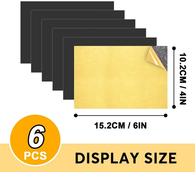 Alt view image 2 of 7 - Magnetic Sheets with Adhesive Backing, 6 Pack 4" x 6" Picture Size | Flexible Photo Magnets For Refrigerator, Sticky Magnet Sheet, Easy Peel and Stick for Crafts, Classroom Decorations