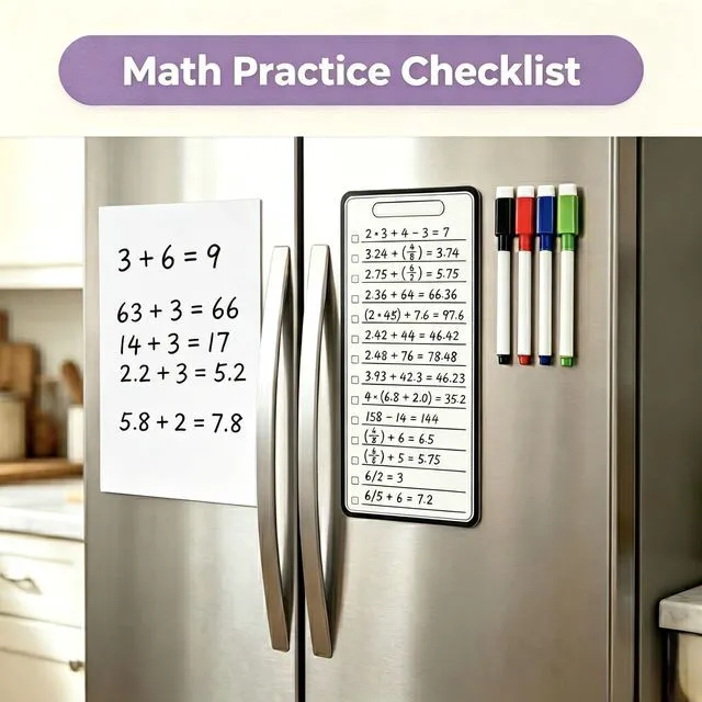 Alt view image 7 of 7 - Dual-Sized Magnetic Whiteboard Set for Fridge 4 Markers and Eraser | Magnetic Dry Erase Board, 12" x 8" & 12" x 4" White board Set for Grocery Lists, Weekly Planning and Family Messages Board