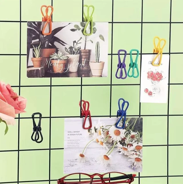 Alt view image 3 of 5 - 10Pcs Clips PVC-Coated Steel Clip, Clothes Clamp, for Food Package Clips (Color Random)
