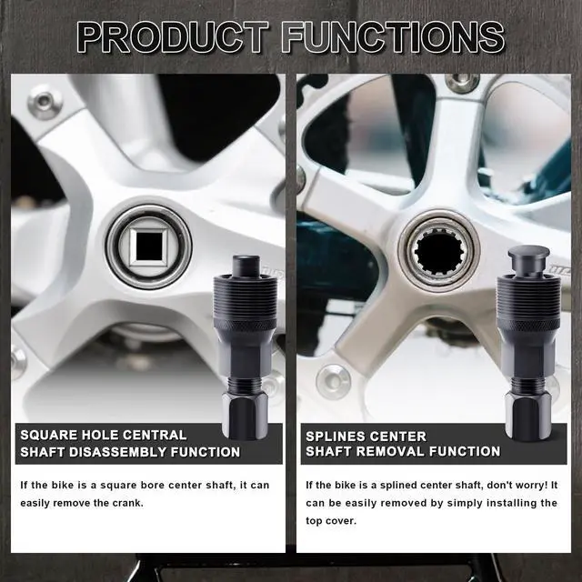 Alt view image 3 of 7 - Fuaynlk Bicycle Crank Puller for Square Taper and Splined Crank Arms | Bike Crank Removal Tool, Crank Puller Bike Tool for Bicycle Crank Arm Removal and Repair