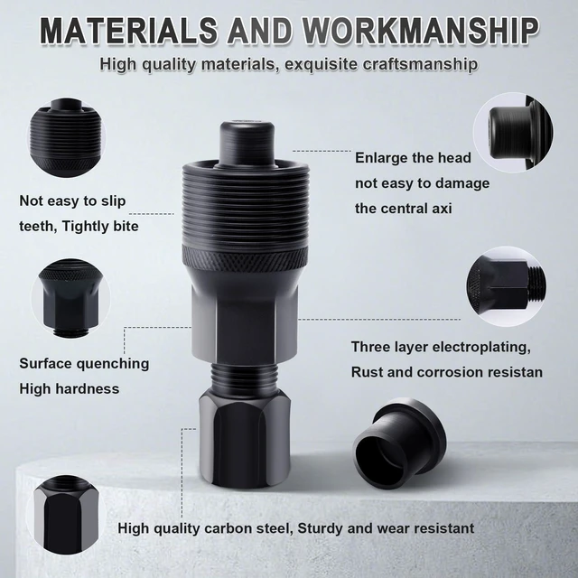 Alt view image 6 of 7 - Fuaynlk Bicycle Crank Puller for Square Taper and Splined Crank Arms | Bike Crank Removal Tool, Crank Puller Bike Tool for Bicycle Crank Arm Removal and Repair