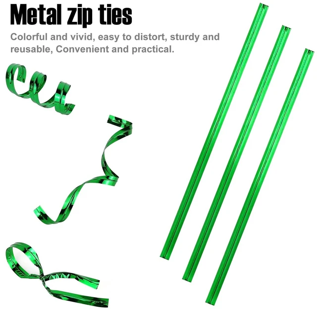Alt view image 4 of 7 - GAADSKCER 400 Pcs Metal Twist Ties 4 Inches Twist Straps for Bread Bags Candy Bags Snack Bags Halloween Party Cake Favor (Red)