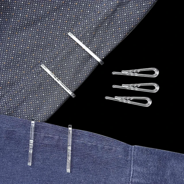 Alt view image 7 of 7 - AIMPGSTL 100Pcs Transparent Plastic Alligator Clip 38mm Shirt Fixing Packing Clip U Shape Plastic Clothespins for Ties Socks Pants Shirts