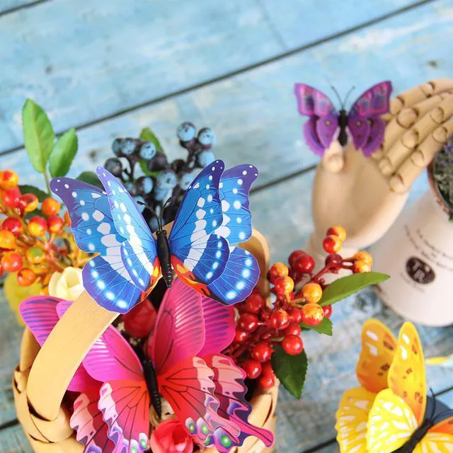 Alt view image 3 of 6 - Somotersea 24Pcs 3D Butterfly Wall Decor for Birthday Party Decorations Bedroom Magnets Butterflies Colorful