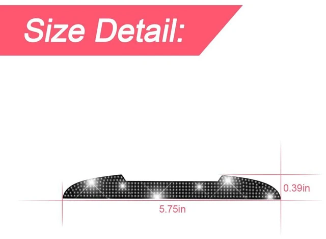 Alt view image 2 of 7 - BLAU GRUN 4PCS Bling Car Door Handle Scratch Protector, Black | 5.75x0.39 Inch, Universal fit, side panels/mirror edges, stainless steel, rhinestones, adhesive backing, exterior accessories