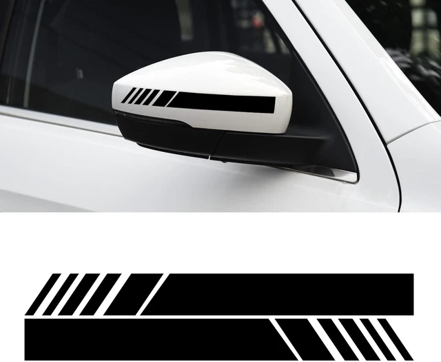 Main image of SINGARO Car Exterior Accessories Rear View Mirror Stickers Decor Car Body Sticker Vinyl 4pcs (Black)