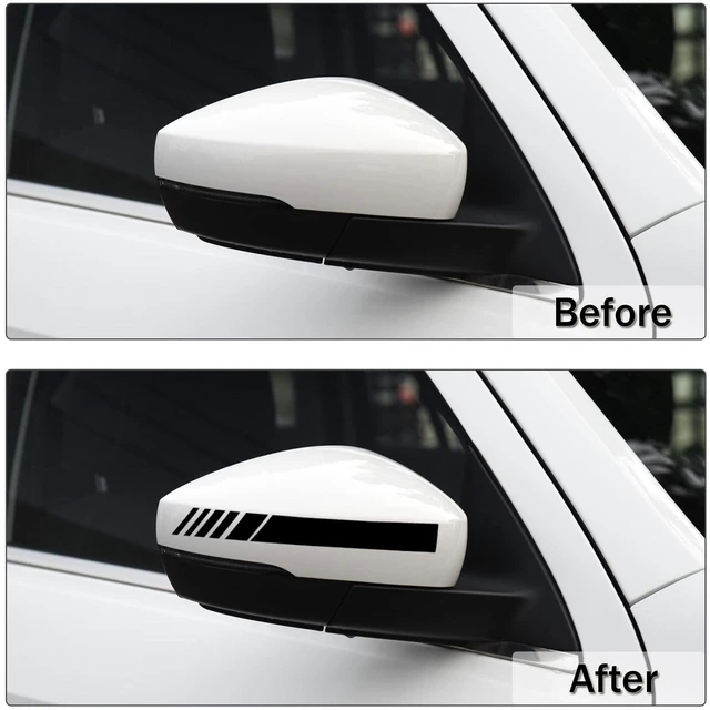 Alt view image 3 of 6 - SINGARO Car Exterior Accessories Rear View Mirror Stickers Decor Car Body Sticker Vinyl 4pcs (Black)
