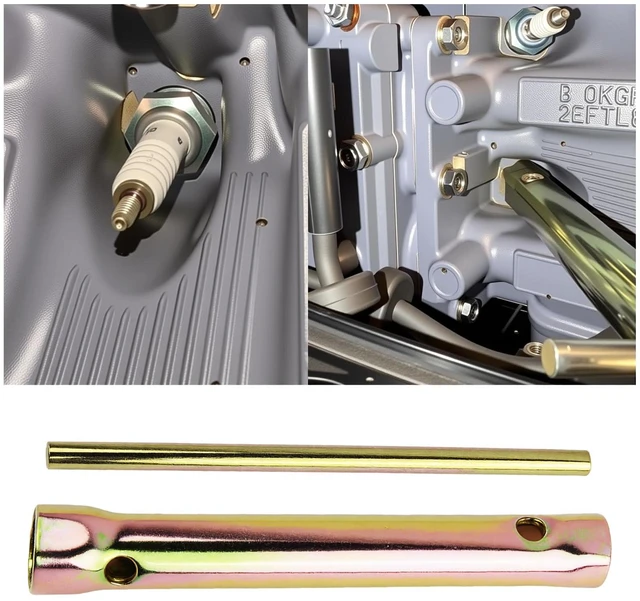 Main image of Purthog Double Ended 16-18mm Spark Plug Wrench,Sturdy 5/8 Spark Plug Socket with Labor-Saving Lever,Professional Motorcycle Sparks Plugs Tool Spanner to Disassemble Sparks Plugs