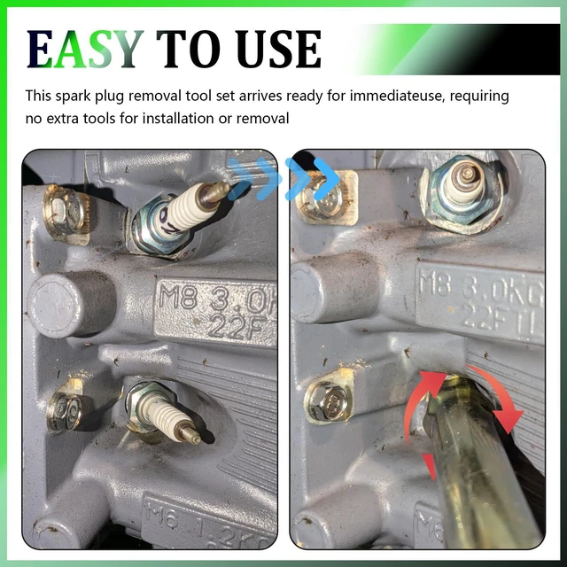 Alt view image 5 of 7 - Purthog Double Ended 16-18mm Spark Plug Wrench,Sturdy 5/8 Spark Plug Socket with Labor-Saving Lever,Professional Motorcycle Sparks Plugs Tool Spanner to Disassemble Sparks Plugs