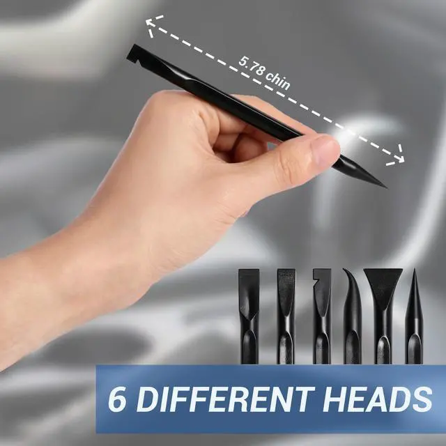 Alt view image 7 of 7 - BTKOSHLE 6 Pack Car Detailing Picks Set, Black Plastic Detailing Picks with 6 Cleaning Heads, Safe Automotive Cleaning Tools for Interior Exterior Car Detailing