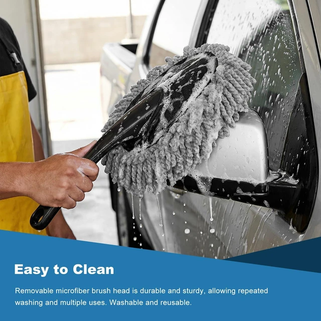 Alt view image 4 of 6 - KAUEGOW Car Dash Duster Brush, Super Soft Microfiber Duster Auto Dashboard Dust Detailing Tool, Multifunctional Scratch Free Dash Dust Cleaning Brush for Vehicle Home Kitchen (Gray)