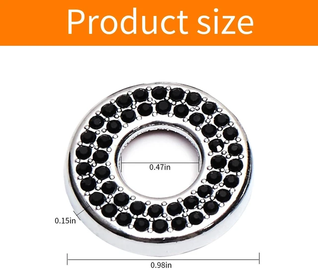 Alt view image 2 of 5 - 1 Pack 4 Pcs Bling Car Inner Door Lock Covers, Car Bling Accessories For Women Rhinestone, Rhinestones Pull Rod Bolt Decoration Covers Compatible With Mercedes-Benz A,B,C,D,E Class, Gla ,Glc (Black)
