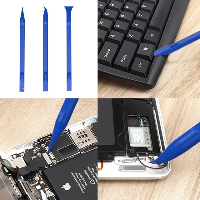 Alt view image 5 of 7 - Repair Tools Kit for iPhone iPad MacBook Nintendo Switch PS4 Xbox Laptop - 5 Universal Triangle pry bar + 2 Spudger + 3 Big Spudger + 2 Metal Triangular spudgers(0.91")