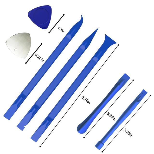 Alt view image 6 of 7 - Repair Tools Kit for iPhone iPad MacBook Nintendo Switch PS4 Xbox Laptop - 5 Universal Triangle pry bar + 2 Spudger + 3 Big Spudger + 2 Metal Triangular spudgers(0.91")