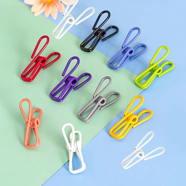 Alt view image 4 of 7 - 2 Inch Chip Clips 20pcs,Steel Clothes Pins Utility PVC-Coated Steel Clips for Food Package Chips Bag Parper (20, Multi-Colored)