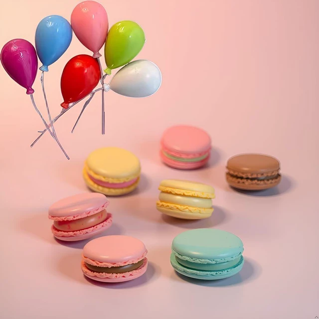Alt view image 2 of 7 - 6Pcs Cute Macaron Fridge Magnets, Creative Balloon Fridge Decorations, Magnetic Sticky Notes for Whiteboards, (Random Colors)
