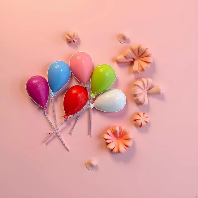 Alt view image 6 of 7 - 6Pcs Cute Macaron Fridge Magnets, Creative Balloon Fridge Decorations, Magnetic Sticky Notes for Whiteboards, (Random Colors)