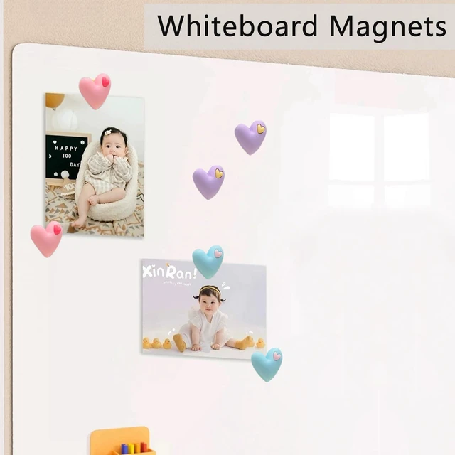 Alt view image 4 of 7 - Cute Refrigerator Magnets,Fun Small Fridge Magnets,Colorful Heart Decorative Magnets for Locker Whiteboard Office Photos Notes,20PCS