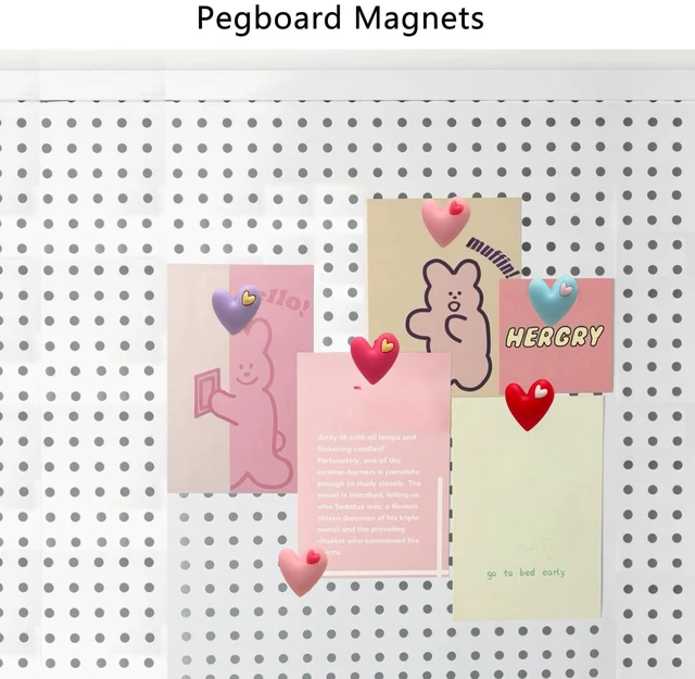 Alt view image 5 of 7 - Cute Refrigerator Magnets,Fun Small Fridge Magnets,Colorful Heart Decorative Magnets for Locker Whiteboard Office Photos Notes,20PCS