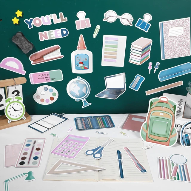 Alt view image 4 of 7 - QOUBAI 40 PCS Classroom Magnets Boho You'll Need Management Magnet Teacher Elementary Classroom Must Have Magnetic Educational Teaching Tools Whiteboard Fridge Decoration Back to School Party Supplies