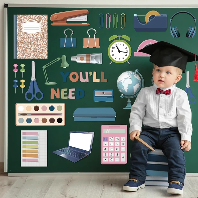Alt view image 6 of 7 - QOUBAI 40 PCS Classroom Magnets Boho You'll Need Management Magnet Teacher Elementary Classroom Must Have Magnetic Educational Teaching Tools Whiteboard Fridge Decoration Back to School Party Supplies
