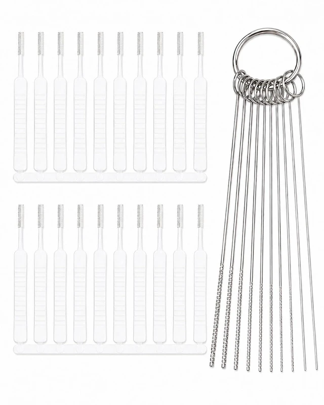 Main image of 30 Pcs Shower Head Cleaning Brush Set Cleaner Picks - Small Hole Nozzle Unclogger, Anti-Clogging Shower Head Cleaner with Storage Boxes
