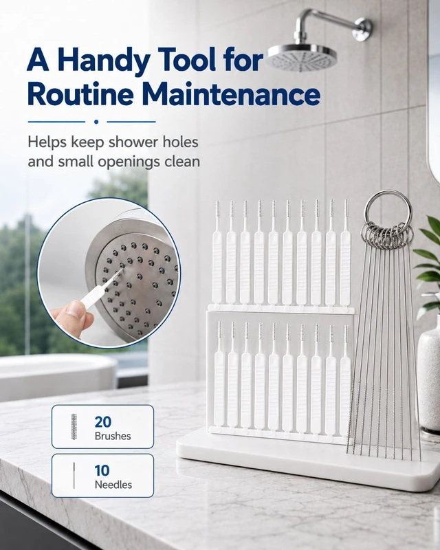 Alt view image 6 of 7 - 30 Pcs Shower Head Cleaning Brush Set Cleaner Picks - Small Hole Nozzle Unclogger, Anti-Clogging Shower Head Cleaner with Storage Boxes