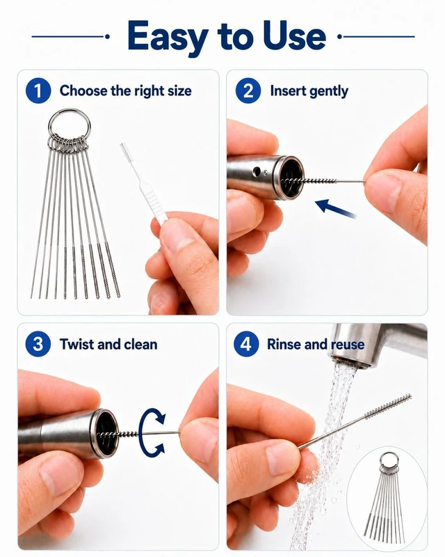 Alt view image 7 of 7 - 30 Pcs Shower Head Cleaning Brush Set Cleaner Picks - Small Hole Nozzle Unclogger, Anti-Clogging Shower Head Cleaner with Storage Boxes