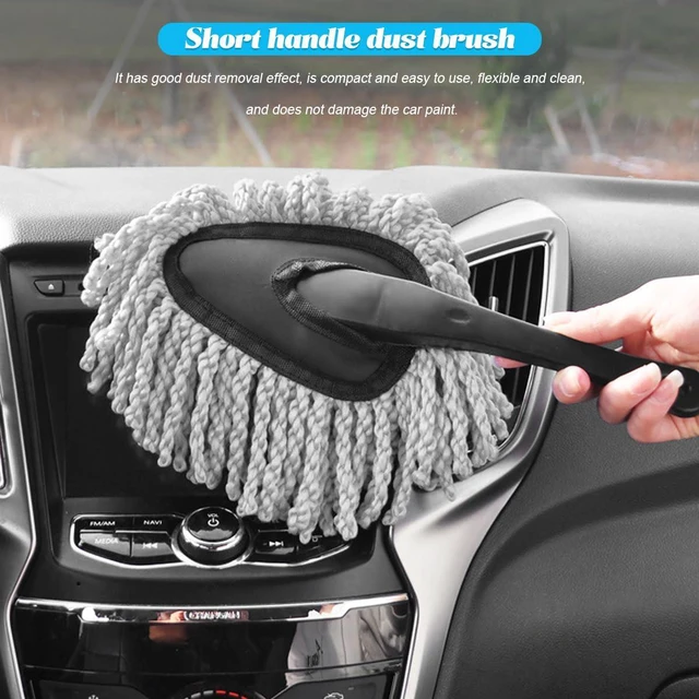 Alt view image 3 of 7 - Osilly Car Dash Duster Brush, Soft Microfiber Multi-Functional No-Scratch Vehicle Dashboard Cleaning Brush with Handle, Automotive Detailing Cleaning Kit, Universal for SUV Automobile Truck (Grey)